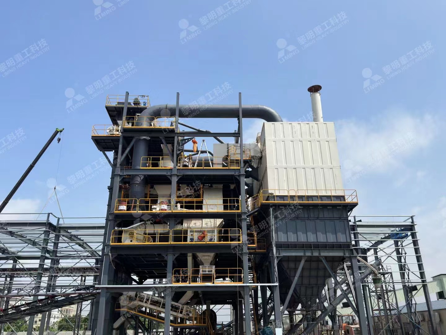 Process flow of sand and gravel production line