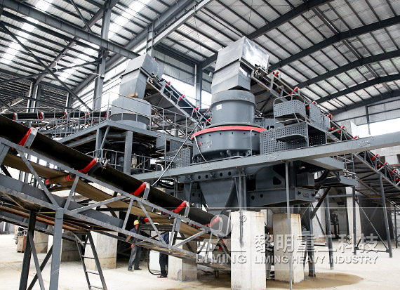 Layout plan for a sand production line using river pebbles.